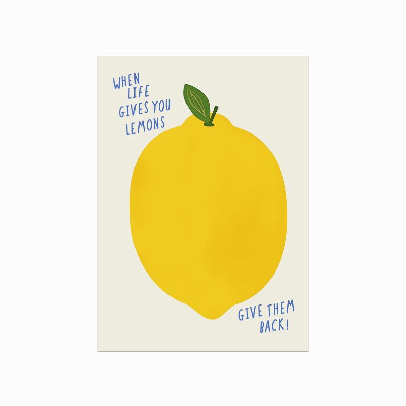 Inspirerende citatplakat: Livet giver dig citroner