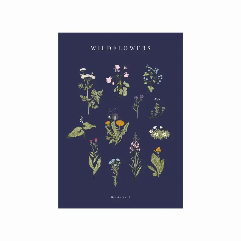 Vilde Blomster Plakat – Naturens Skønhed til Dit Hjem!
