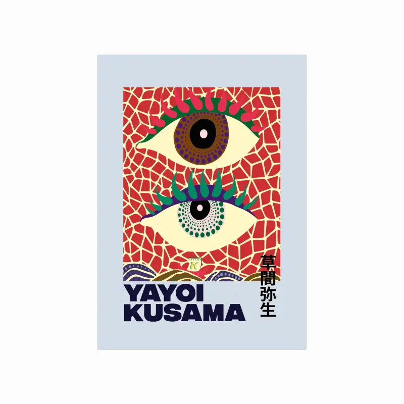 Yayoi Kusama Plakat – Øjne (Blå) til Dit Hjem!