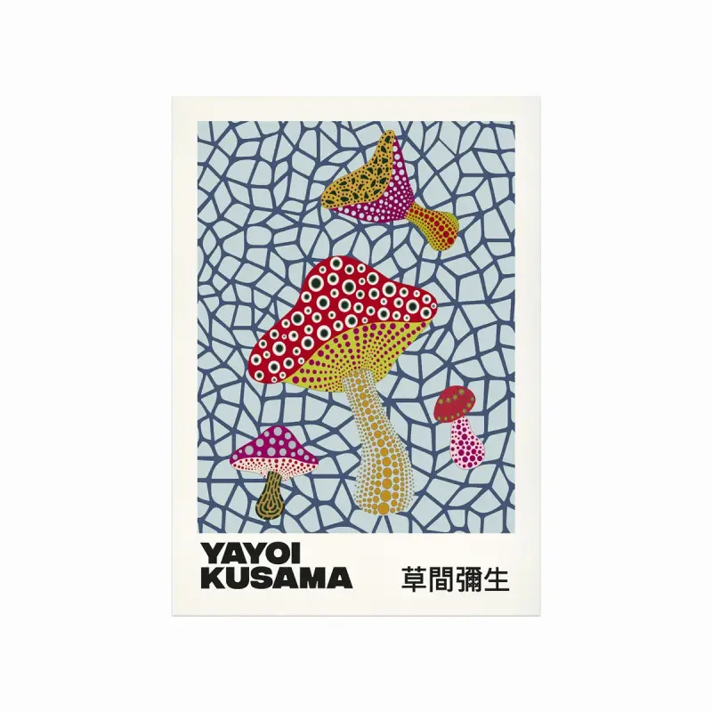 Yayoi Kusama Plakat – Svampe 02 til Vægkunst i Dag!