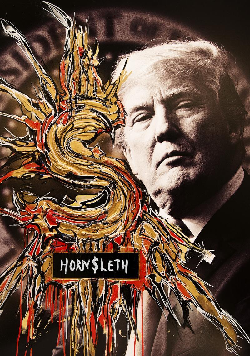 Dollar Trump – Unikt Hornsleth Kunstværk til Dit Hjem