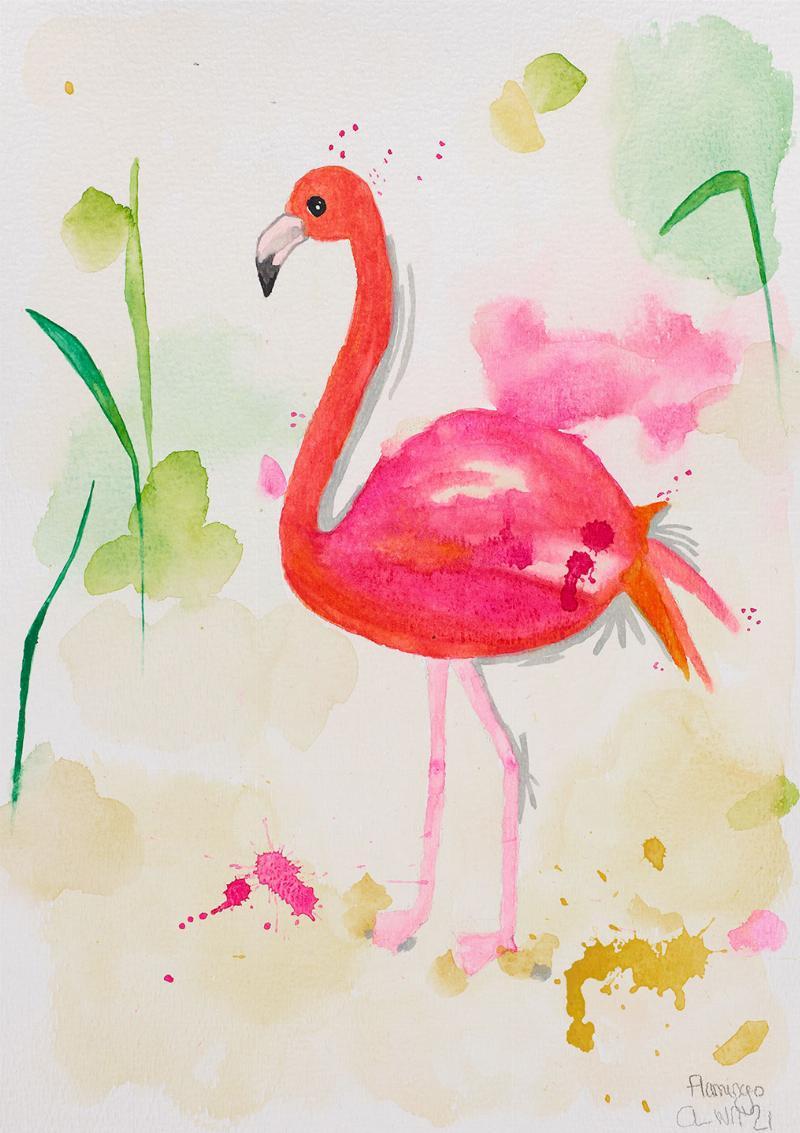 Flamingo Kunsttryk – Farverig Vægkunst til Dit Hjem