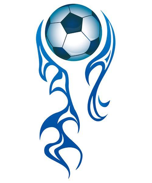 Flammende Fodbold Wallsticker - Energisk Vægkunst Tilbud!