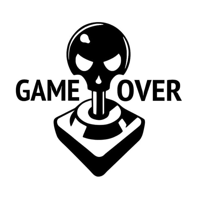 Gamer Vægklistermærke – GAME OVER til Spillerummet