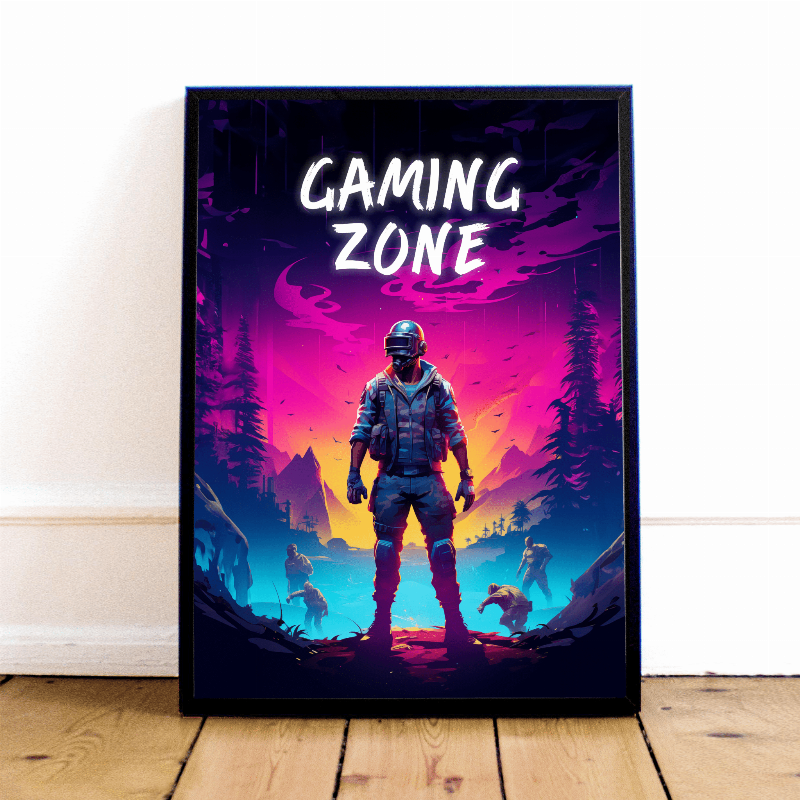 "Gaming Zone Plakat – Uundgåelig til dit gamer-univers"