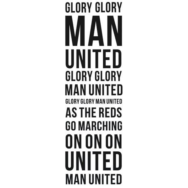 Manchester United vægklistermærke - Glory Glory Man United
