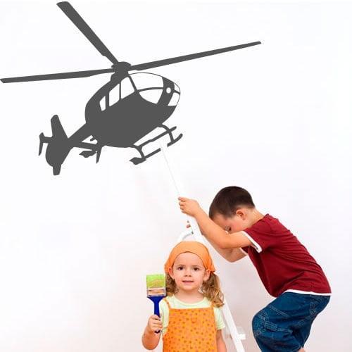 Helikopter Vægklistermærke – Sjov Dekoration til Børneværelset!