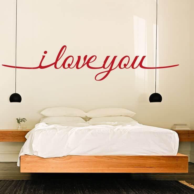 Kærlighedsvægklistermærke – I Love You til Dit Hjem