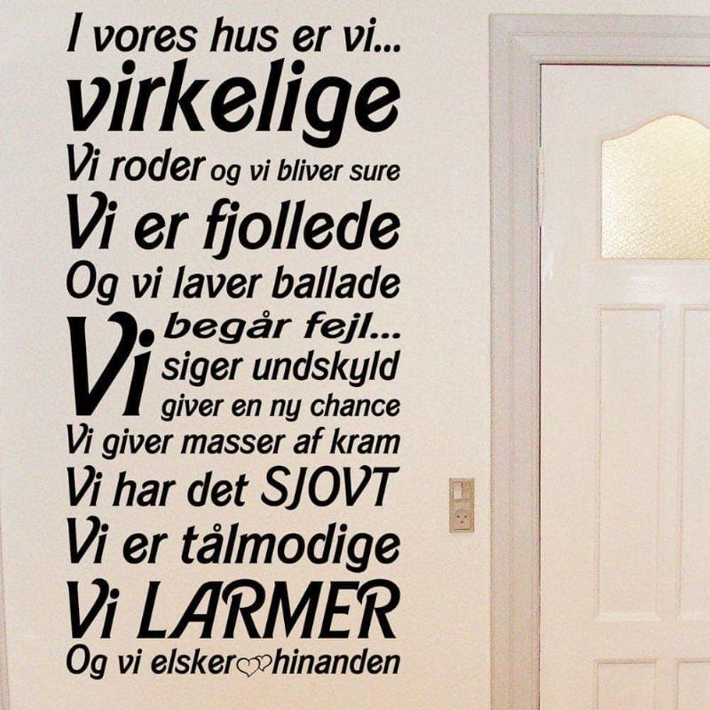 "I Vores Hus" – Vægdekoration til minder i dit hjem