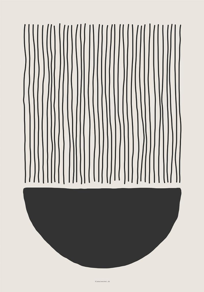 Jells Going Down – Abstrakt Plakat til Moderne Indretning