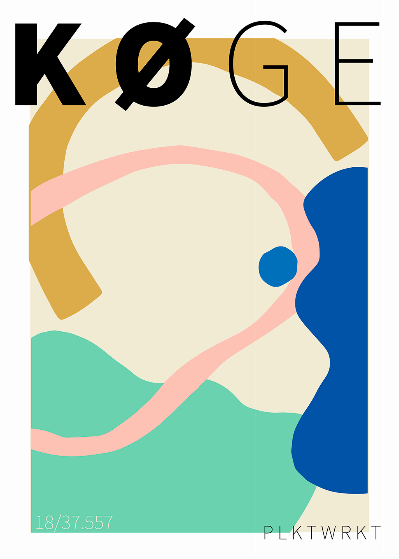 Abstrakt byliv plakat – Unik kunst til din indretning