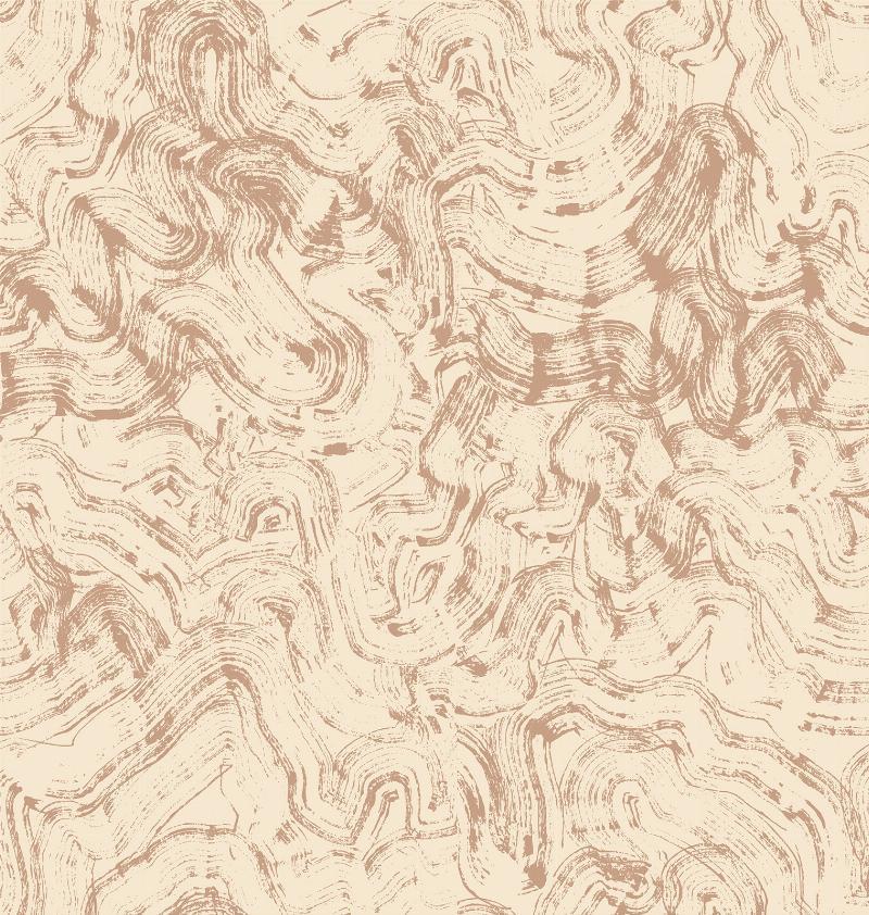 Beige Bølge-Kalligrafi Kunstværk – Inspirerende Elegance