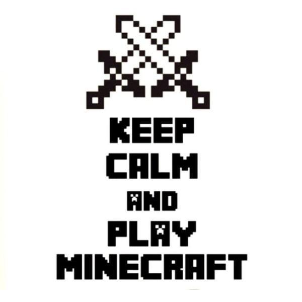 Minecraft Vægklistermærke – Hold Roen og Spil! 70x50cm