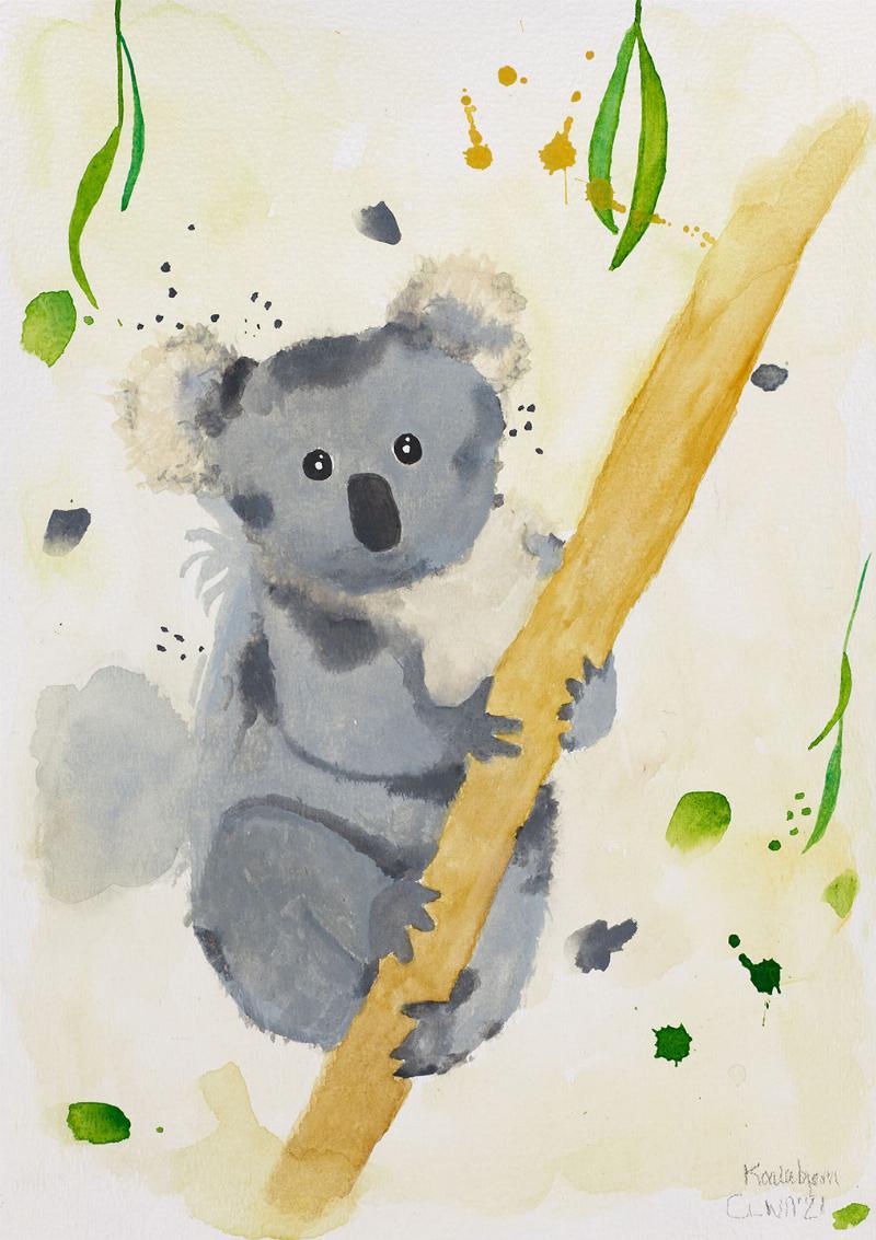 Koala Vægkunst til Børneværelset – Udsalg fra Et Lille Atelier