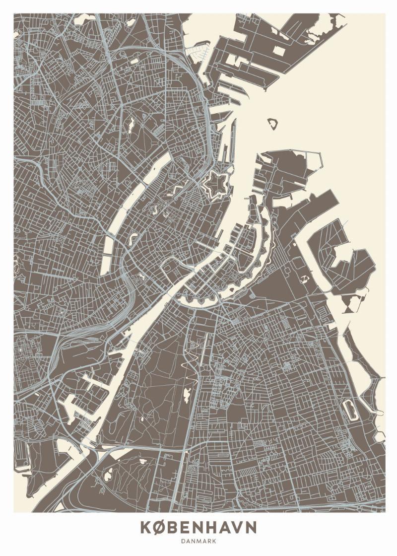 København Kort fra Illux – Smukt Kunstværk med 50% rabat!