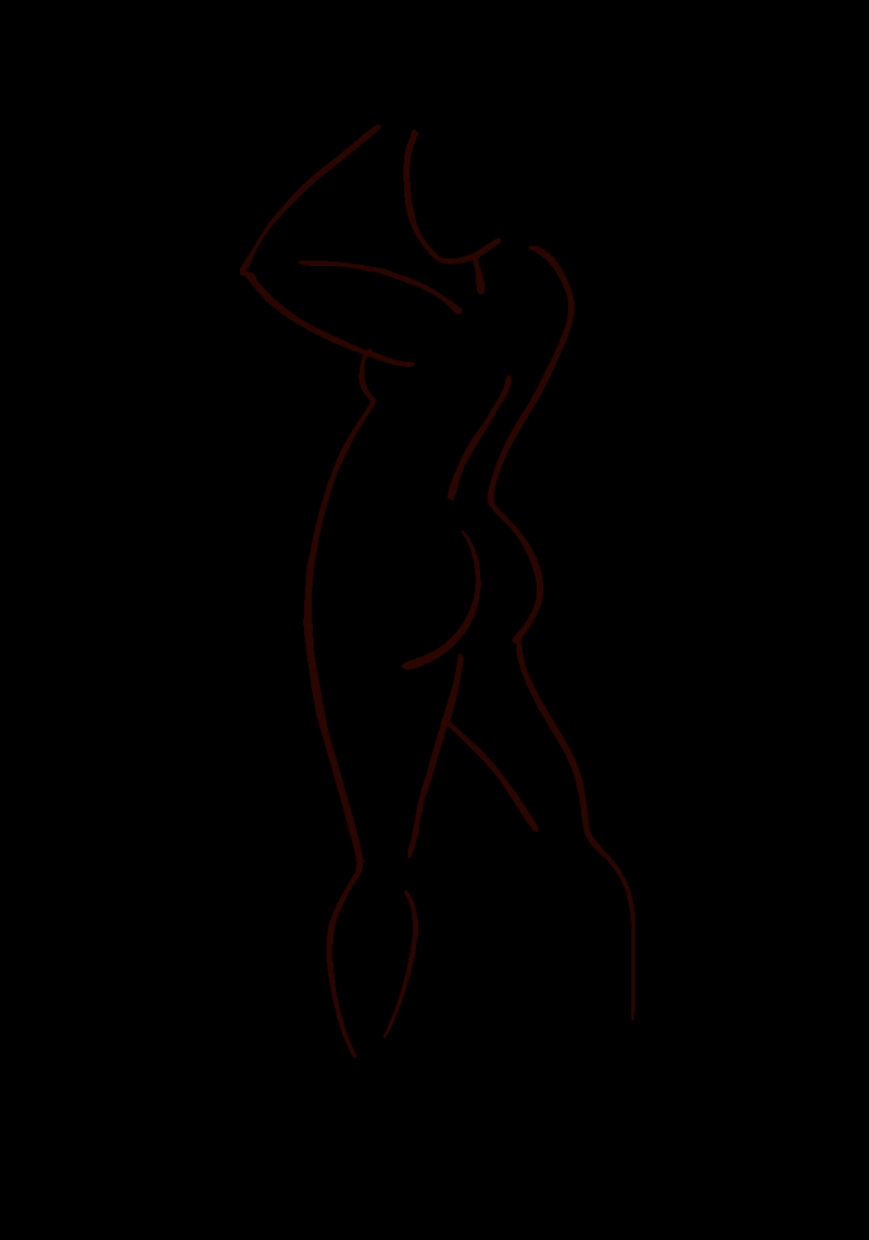 Minimalistisk Kunst: Kvinde i Streg 2 til Dit Hjem