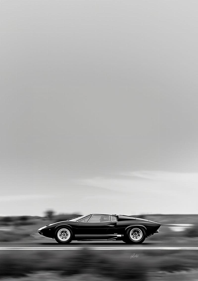Lamborghini Kunsttryk af Rasmus Lassen – Eksklusivt Design