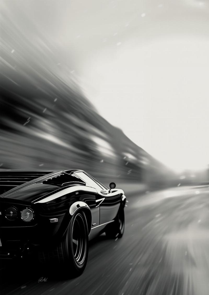 Lamborghini Vægkunst 02 – Elegant Kunst til Dit Hjem