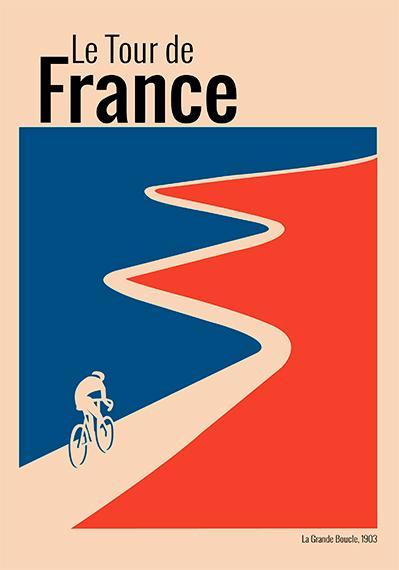 Le Grande Boucle Plakat – Unik Cykelkunst til Dit Rum