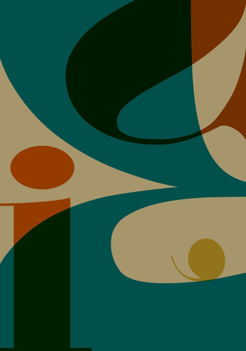 Elegant kunstplakat: Brev 4 fra Ti Dale til dit hjem
