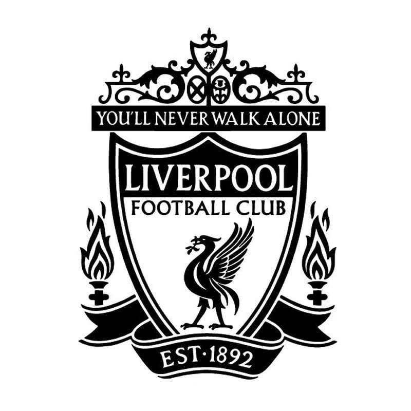 Liverpool Vægklistermærke – Stort Sort Logo til Fans