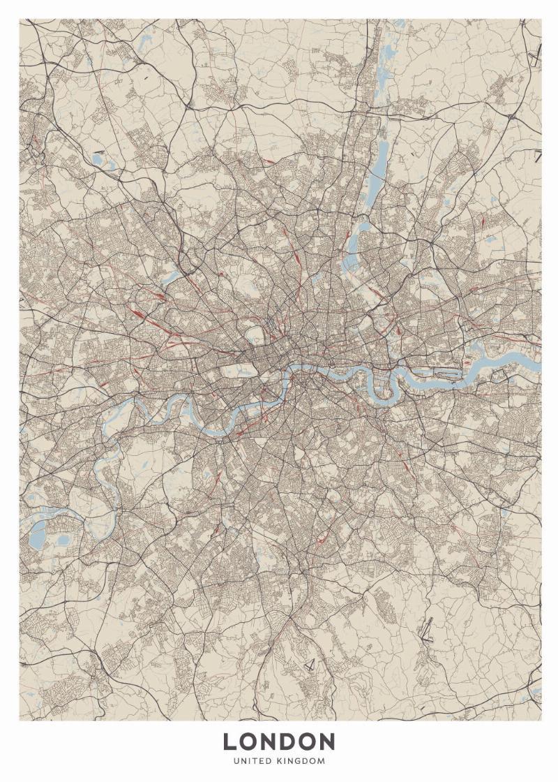 Illux London Kort – Bring Londons Skønhed Ind i Dit Hjem!