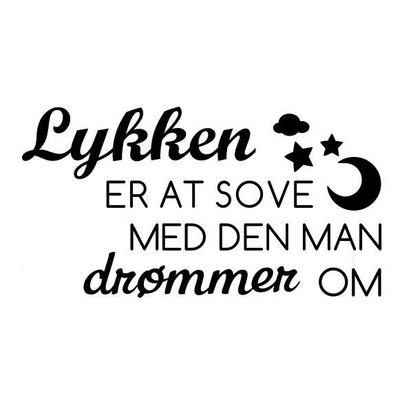 Vægkunst: "Lykken er at sove" - Unik Wallsticker Dekoration