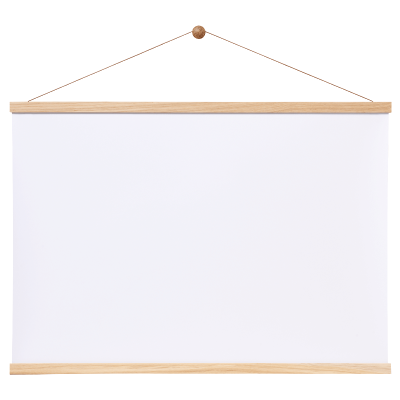 Elegant Magnetisk Rammeskinne i Egetræ – 71 cm Vægpynt