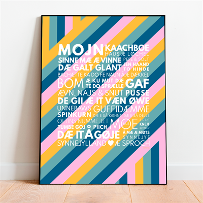 Farverig Plakat – Snak æ Sproch Polykrom fra Mutmut