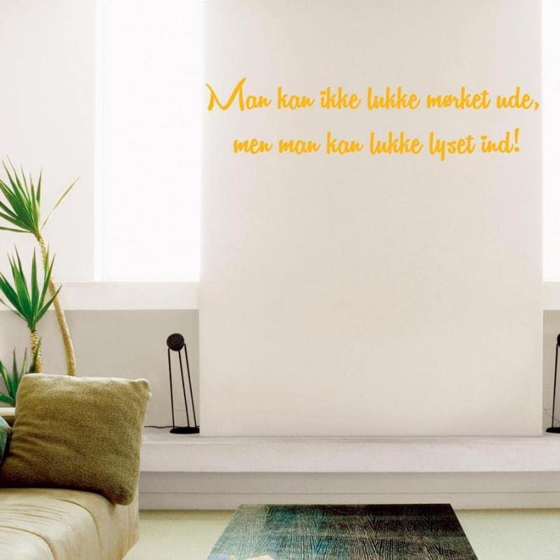 Inspirerende "Man Kan Ikke Lukke" Vægklistermærke til Dit Hjem