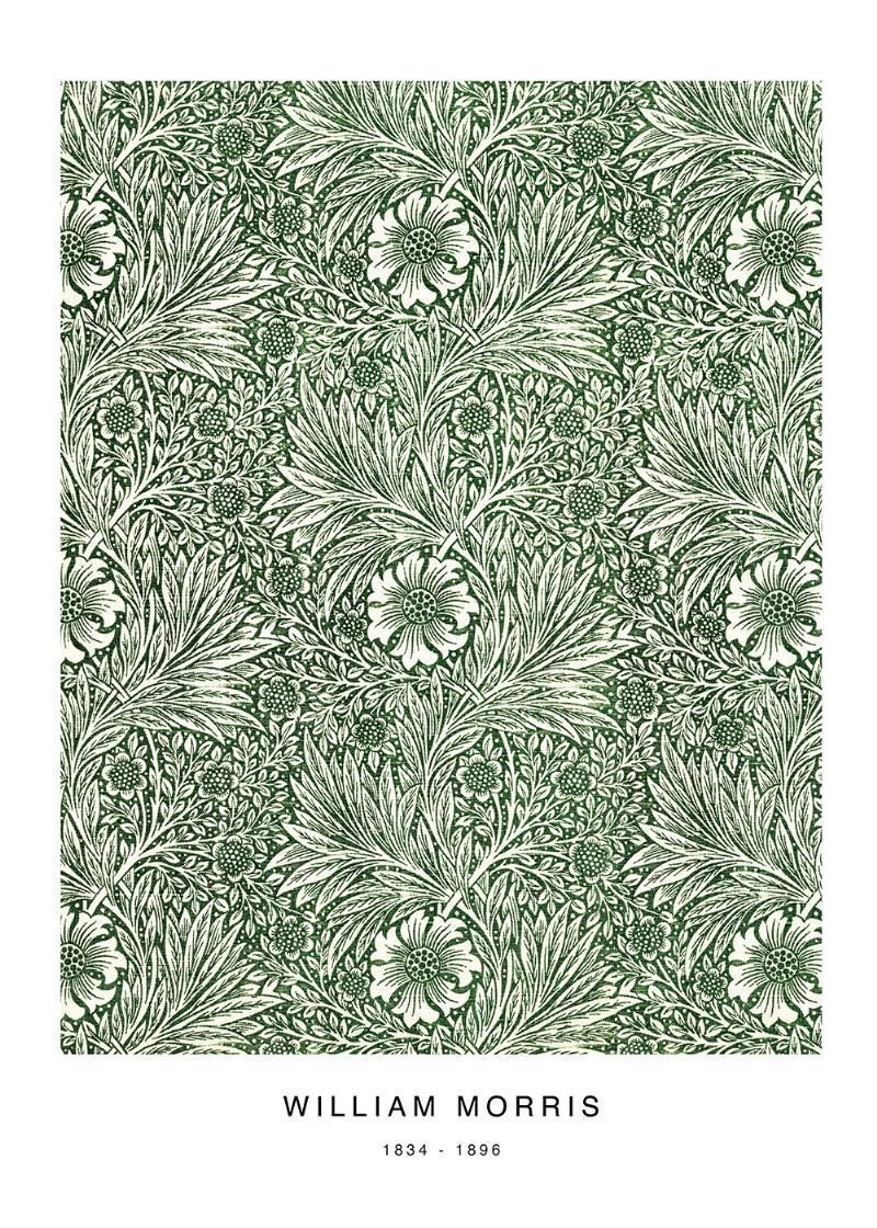 Marigold Green Plakat – Unik Botanisk Kunst til Dit Hjem