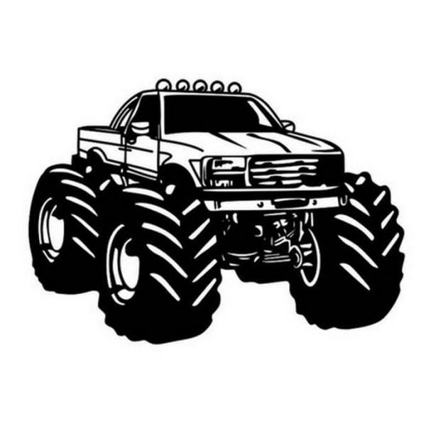 Monstertruck Vægklistermærke – Sjov Børneværelses Dekor!
