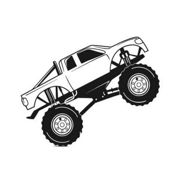Kæmpe Monstertruck Vægklistermærke – Fantastisk Tilbud!