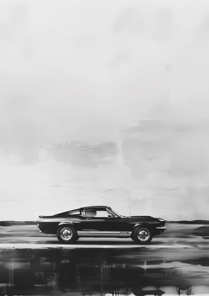 Mustang Vers 01 - Kunstværk til dit hjem!