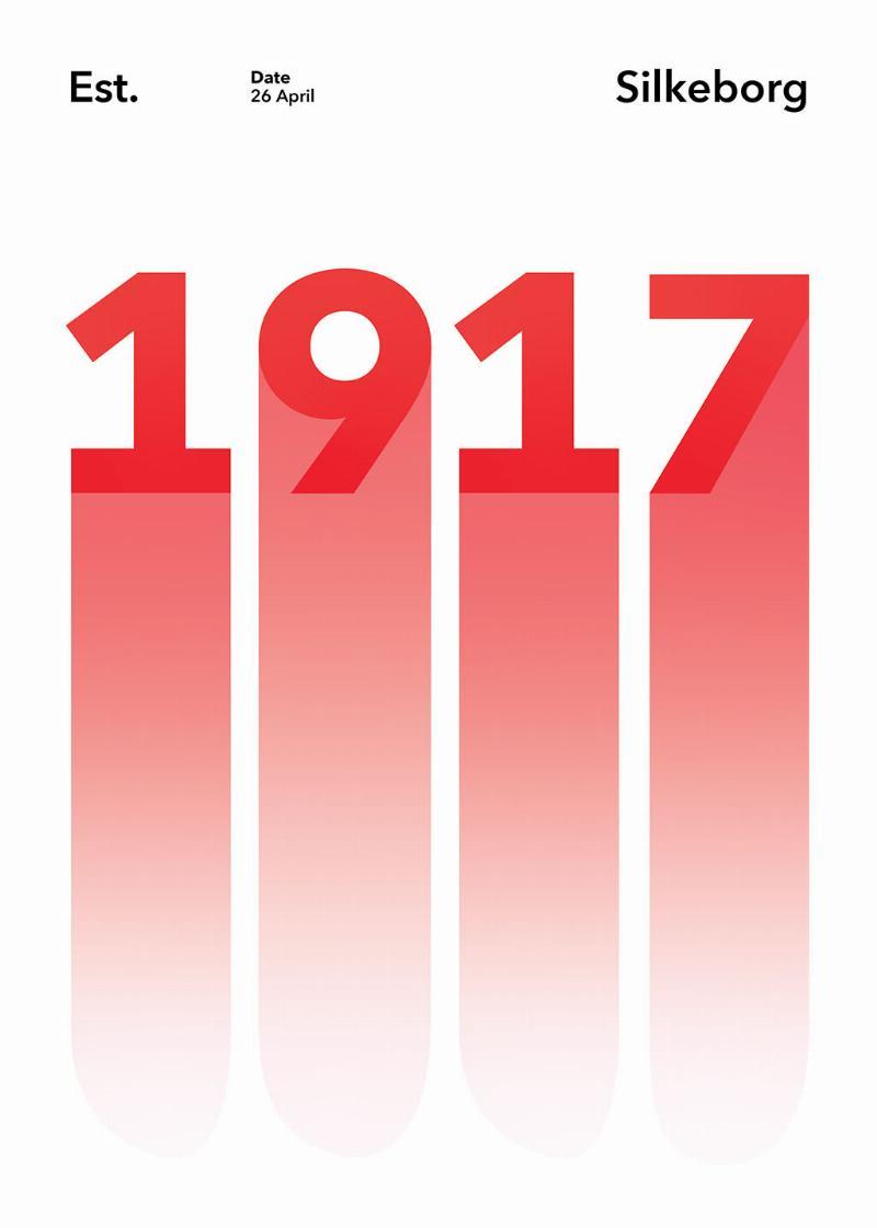 Silkeborg 1917 – Unik vægkunst til hjemmet på tilbud!