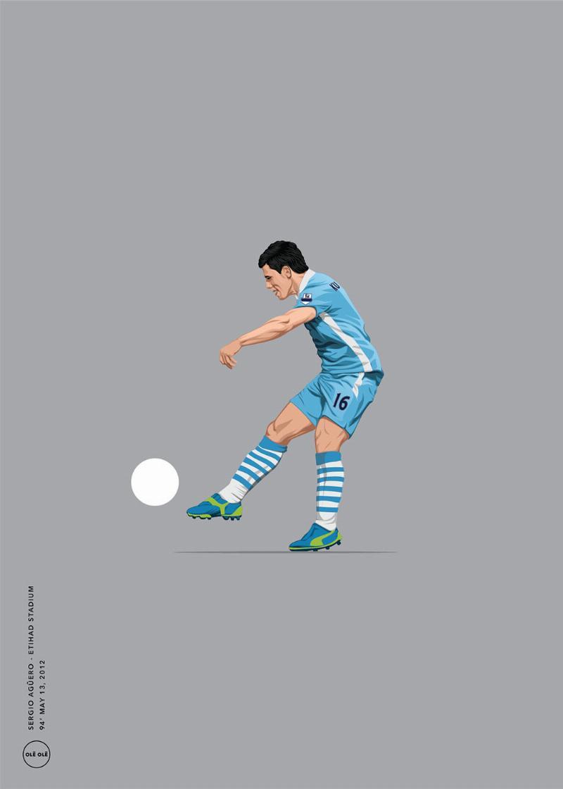 Sergio Agüero Vægkunst – Unik Olé Olé Dekoration til Hjemmet