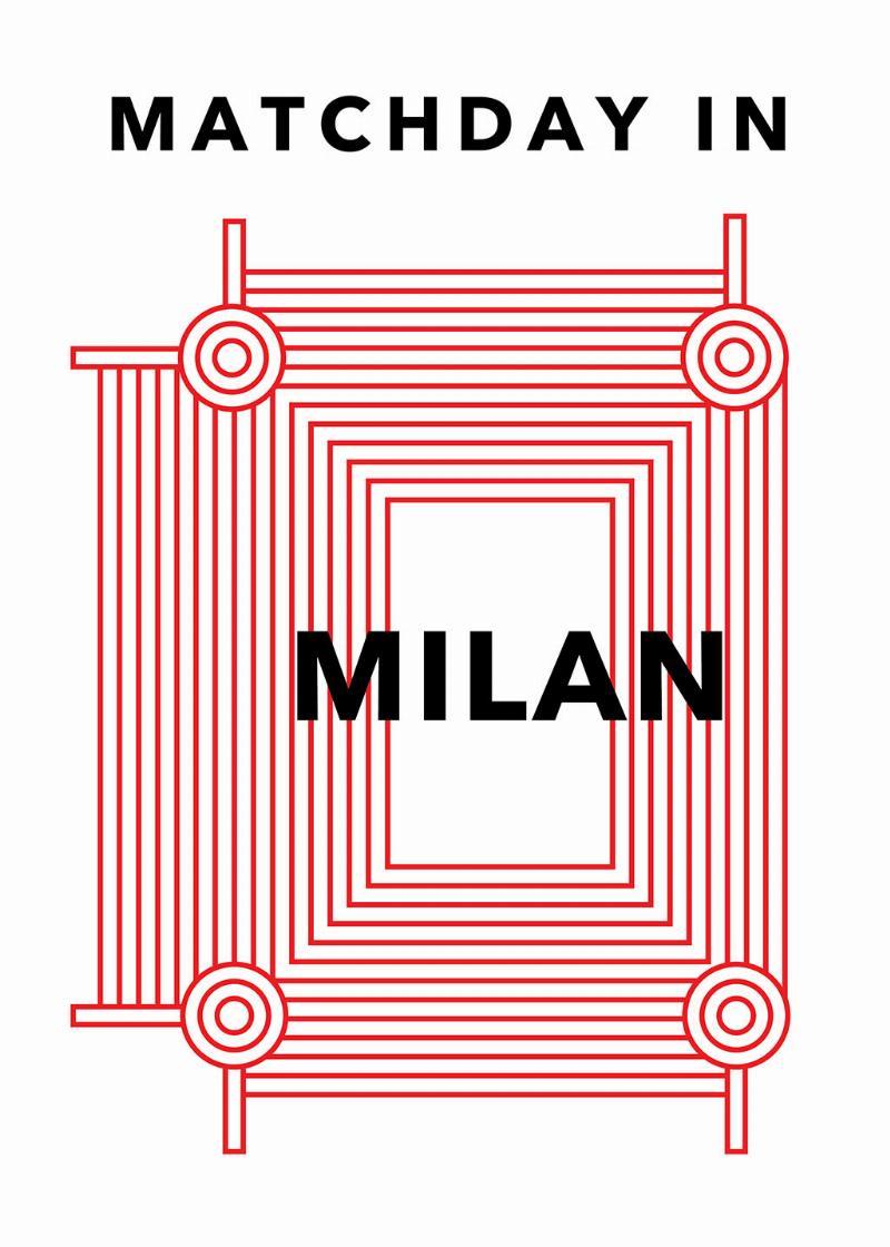 Fodboldkunst: "Kampdag i Milano" – Unik vægdekoration