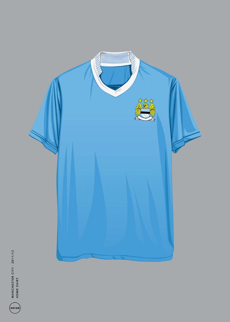 Manchester City 2011/12 Hjemmeshirt Vægkunst – Unik Dekor!