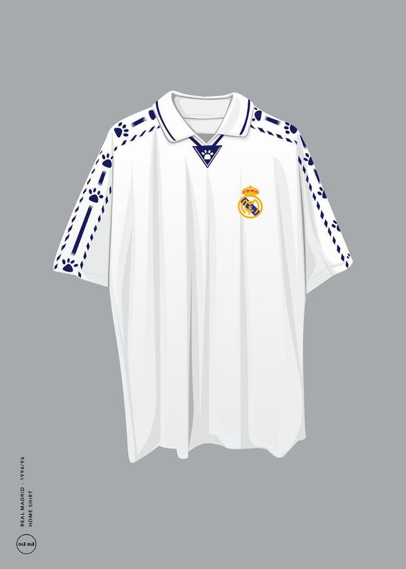 Real Madrid 1994-96 Trøje – Unik Vægkunst til Dit Hjem