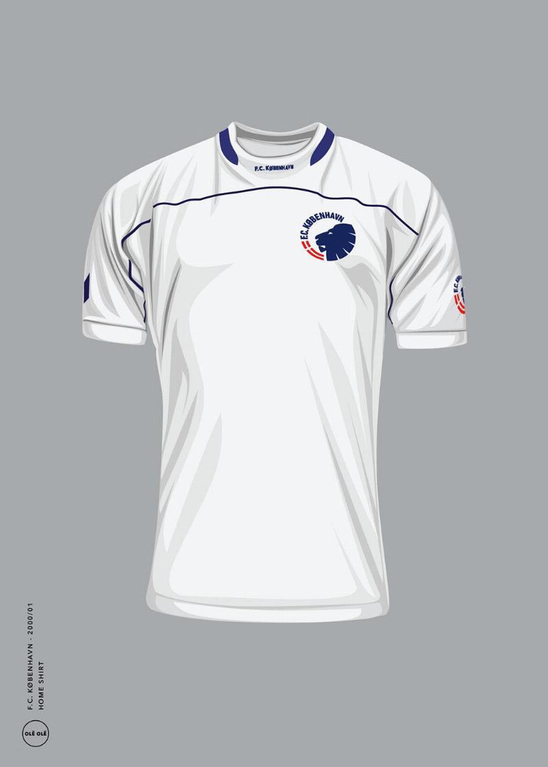 FCK 2000/01 Hjemme T-shirt – Unik Vægkunst til Fans