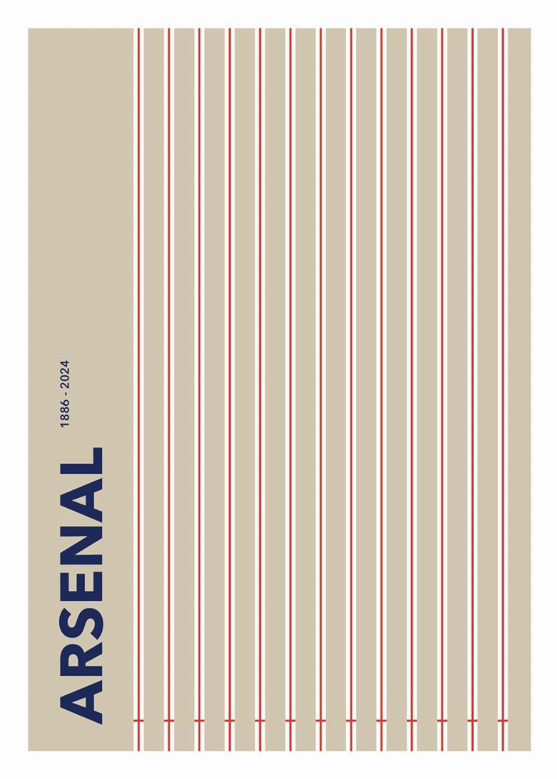 Arsenal 1886-2024 Vægkunst – Fodboldhyldest til Fans