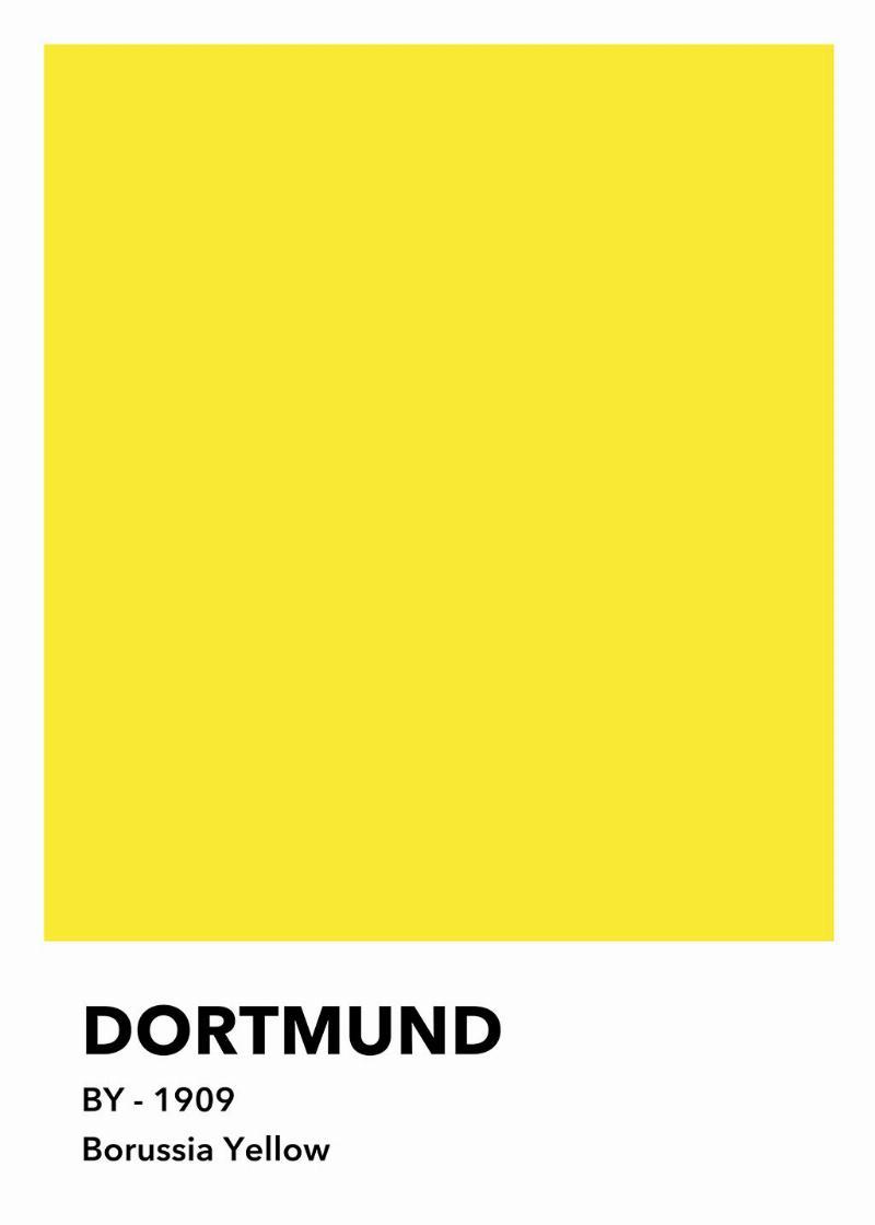 Borussia Dortmund Gul Vægkunst – Fodbold Passion til Hjemmet