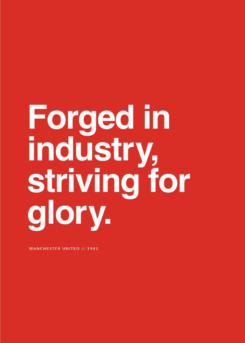 Man Utd Vægkunst – Forged In Industry til Fans – Bestil nu!