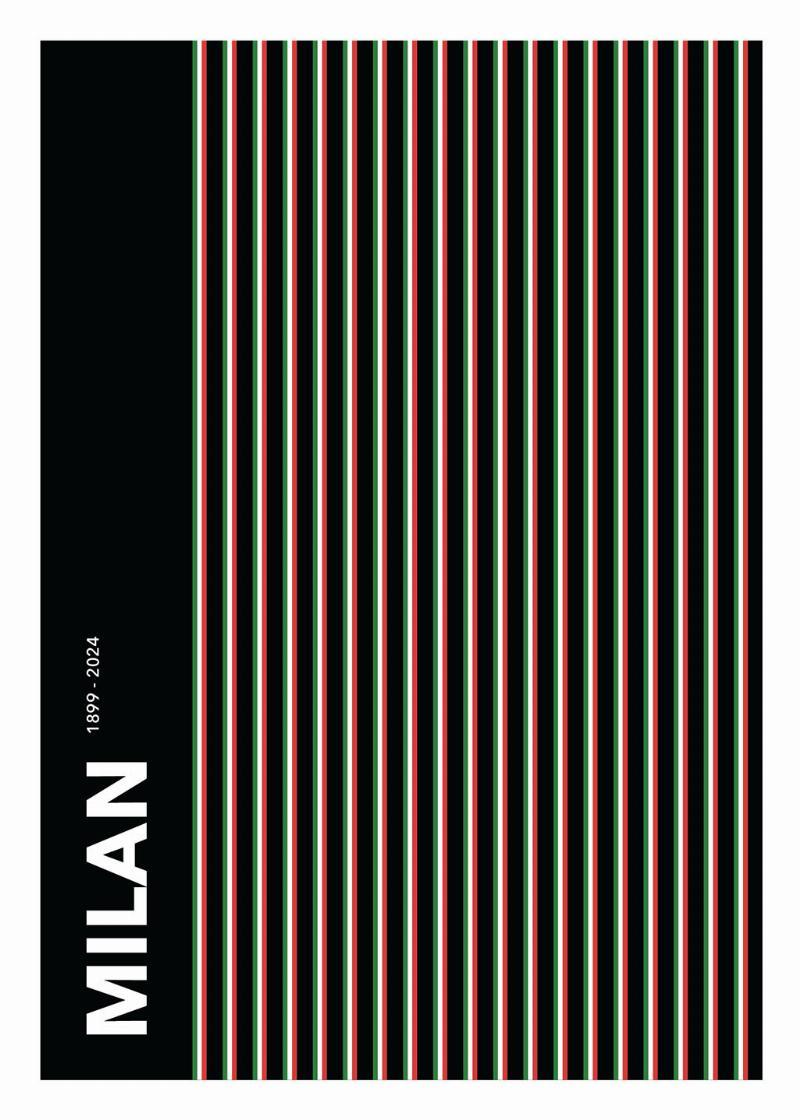 Milan 1899-2024 – Unikt Kunstværk af Olé Olé til Dit Hjem