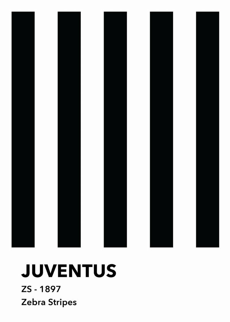 Juventus Zebra Striber – Unik Vægkunst til Fodboldfans