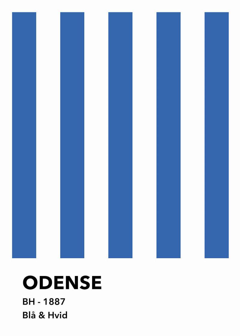 Odense Vægkunst – Unik Blå og Hvid Olivenolie Design