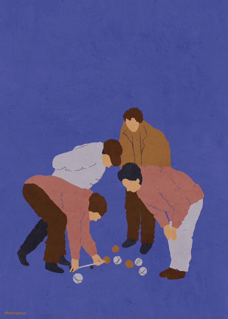 Petanque Bold af Maladroit – Unik Kunst til Dit Hjem