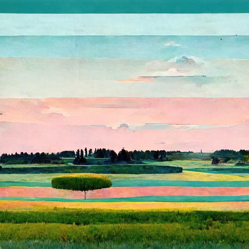 Lyserød Kunsttryk - Pink Sommer 5 fra Yoma Emptylands