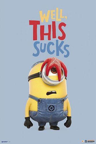 Super Tilbud: Minions Plakat "Det Suger" 61x91,5 cm