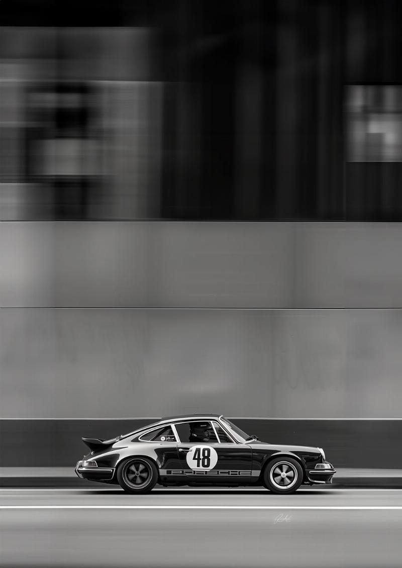 Porsche Værk 01 af Rasmus Lassen – Unik Vægkunsttilbud